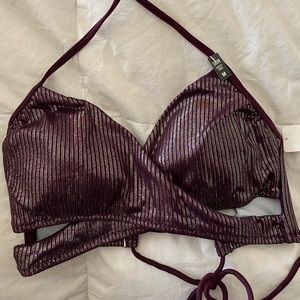 PINK by Victoria Secret purple shimmer bikini top.